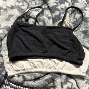 Black and White Women's Bralette Set